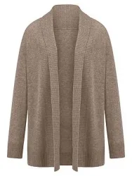 Long-Strickjacke aus Schurwolle und Kaschmir Peter Hahn beige