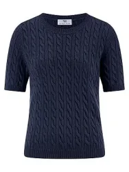 Rundhals-Pullover 1/2-Arm Peter Hahn blau