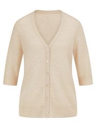 Strickjacke aus 100% Kaschmir Peter Hahn beige