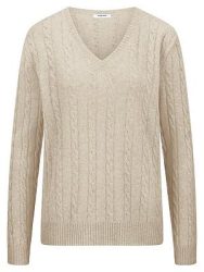 V-Pullover aus 100% Kaschmir Peter Hahn beige