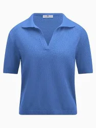 Polo-Pullover Peter Hahn blau