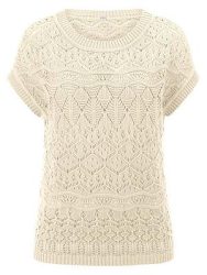 Ärmelloser Pullover Peter Hahn weiss