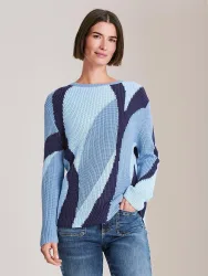 Rundhals-Pullover Peter Hahn blau