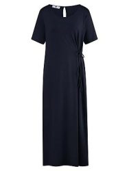 Jersey-Kleid Rundhals-­Ausschnitt Emilia Lay blau