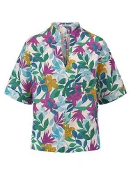 Bluse Kelchkragen Peter Hahn weiss