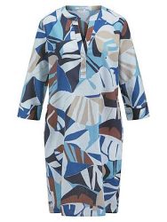 Kleid V-Öffnung Peter Hahn blau