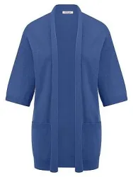 Long-Strickjacke 3/4-Arm Peter Hahn blau