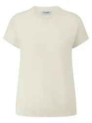 Rundhals-Pullover aus 100% Kaschmir Peter Hahn weiss