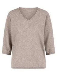 V-Pullover Kaschmir Peter Hahn beige