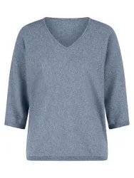 V-Pullover Kaschmir Peter Hahn blau