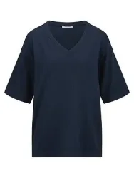V-Pullover Peter Hahn blau