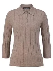 Polo-Pullover aus 100% Kaschmir Fadenmeister Berlin beige