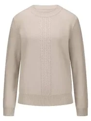 Rundhals-Pullover aus Schurwolle und Kaschmir Fadenmeister Berlin beige