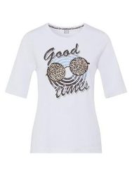 Rundhals-Shirt Rabe weiss