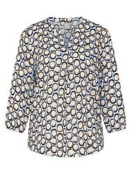 Bluse V-Öffnung Rabe multicolor