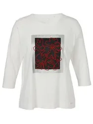 Rundhals-Shirt ­3/4-Arm Via Appia Due weiss