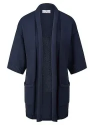 Long-Strickjacke Peter Hahn blau
