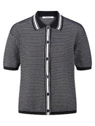 Polo-Strickjacke Peter Hahn schwarz