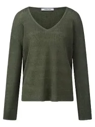 V-Pullover Peter Hahn grün