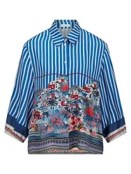 Bluse 3/4-Arm St. Emile blau