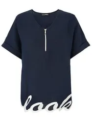 Bluse 1/2-Arm Doris Streich blau