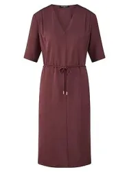 Kleid V-Ausschnitt Fadenmeister Berlin rot