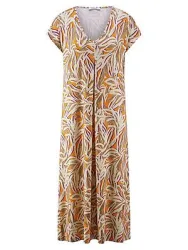 Kleid V-Ausschnitt Peter Hahn orange