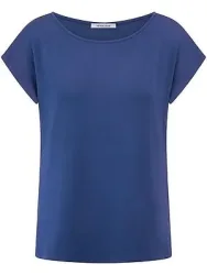 Shirt Rundhals-Ausschnitt Peter Hahn blau