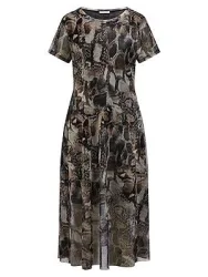 Mesh-Kleid zum Schlupfen Efixelle braun