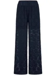 Hose weitem Bein Peter Hahn blau