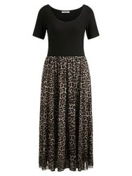 Kleid Rundhals-Ausschnitt Efixelle schwarz
