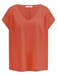 Bluse V-Ausschnitt Emilia Lay orange