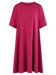 Jersey-Kleid Rundhals-Ausschnitt Emilia Lay pink