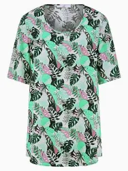 Bluse Rundhals-Ausschnitt Emilia Lay weiss