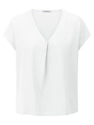 Bluse V-Ausschnitt Peter Hahn weiss