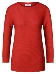 Rundhals-Pullover 3/4-Arm Peter Hahn rot