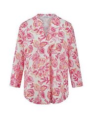 Bluse Rundhals-Ausschnitt Peter Hahn weiss