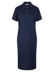 Polo-Strickkleid Peter Hahn blau