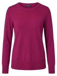Rundhals-Pullover 1/1-Raglanarm und Kaschmir BASLER pink