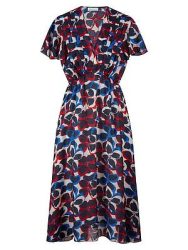 Kleid V-Ausschnitt St. Emile blau
