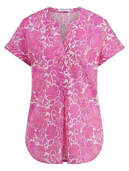 Bluse Rundhals-Ausschnitt Peter Hahn pink