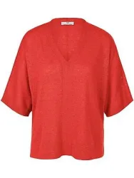 V-Pullover im Oversized-Style Peter Hahn rot