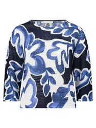 Rundhals-Pullover 3/4-Arm Betty & Co weiss