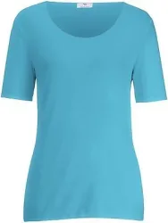 Rundhals-Shirt langem 1/2-Arm Peter Hahn türkis