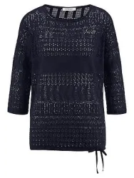 Shirt U-Boot-Ausschnitt Peter Hahn blau