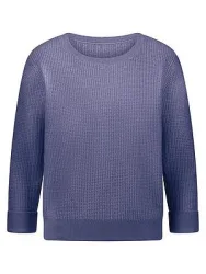 Rundhals-Pullover Kaschmir Peter Hahn lila