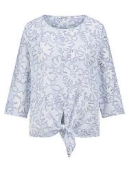 Bluse Rundhals-­Ausschnitt Peter Hahn weiss