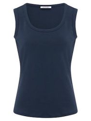 Rundhals-Top Peter Hahn blau