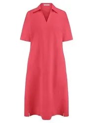 Kleid Hemdkragen Peter Hahn rot