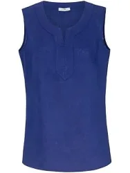 Blusen-Top aus 100% Leinen Peter Hahn blau